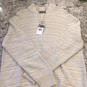 NWT Chaps Men’s Large Half Zip Mock Neck Sweater
